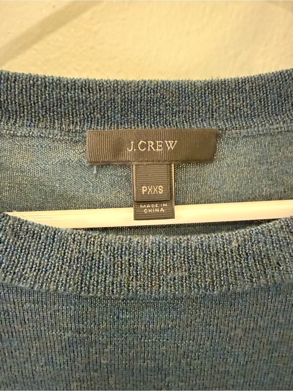 2 J. Crew Slate Blue & Black Scoopneck Crew Sweaters (twofer)